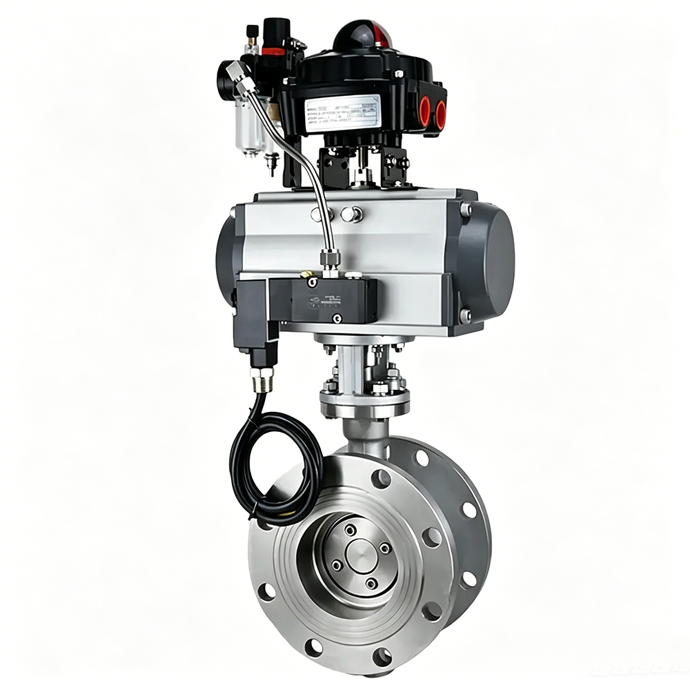 Pneumatic Actuated Flanged Butterfly Valve