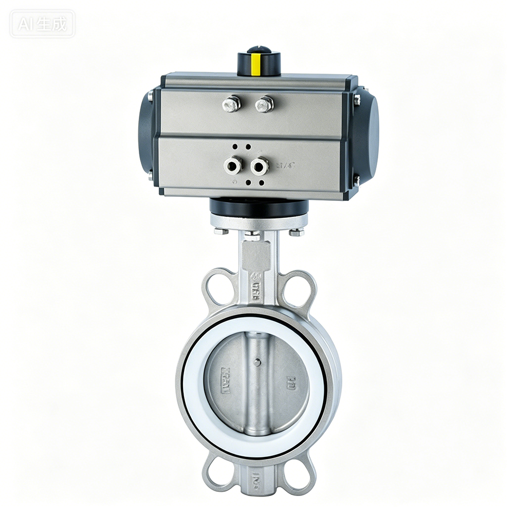 Pneumatic Actuated Wafer Type Butterfly Valve