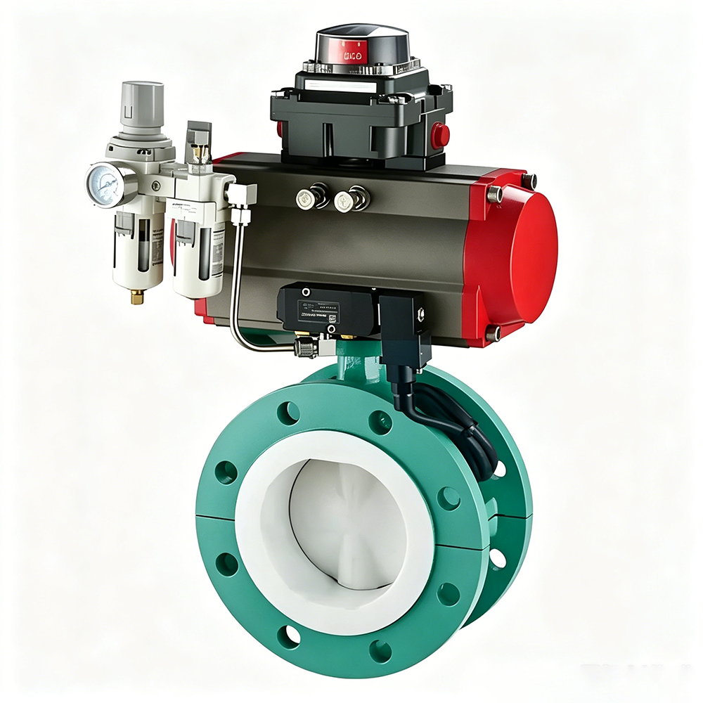 Pneumatic Actuated PTFE-Lined Butterfly Valve