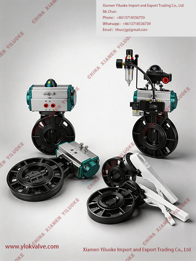 Pneumatic Actuated Plastic Butterfly Valve