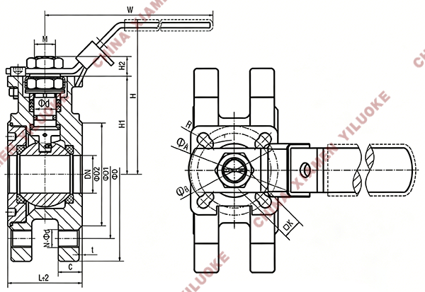 Dimension of Wafer Ball Valve.webp