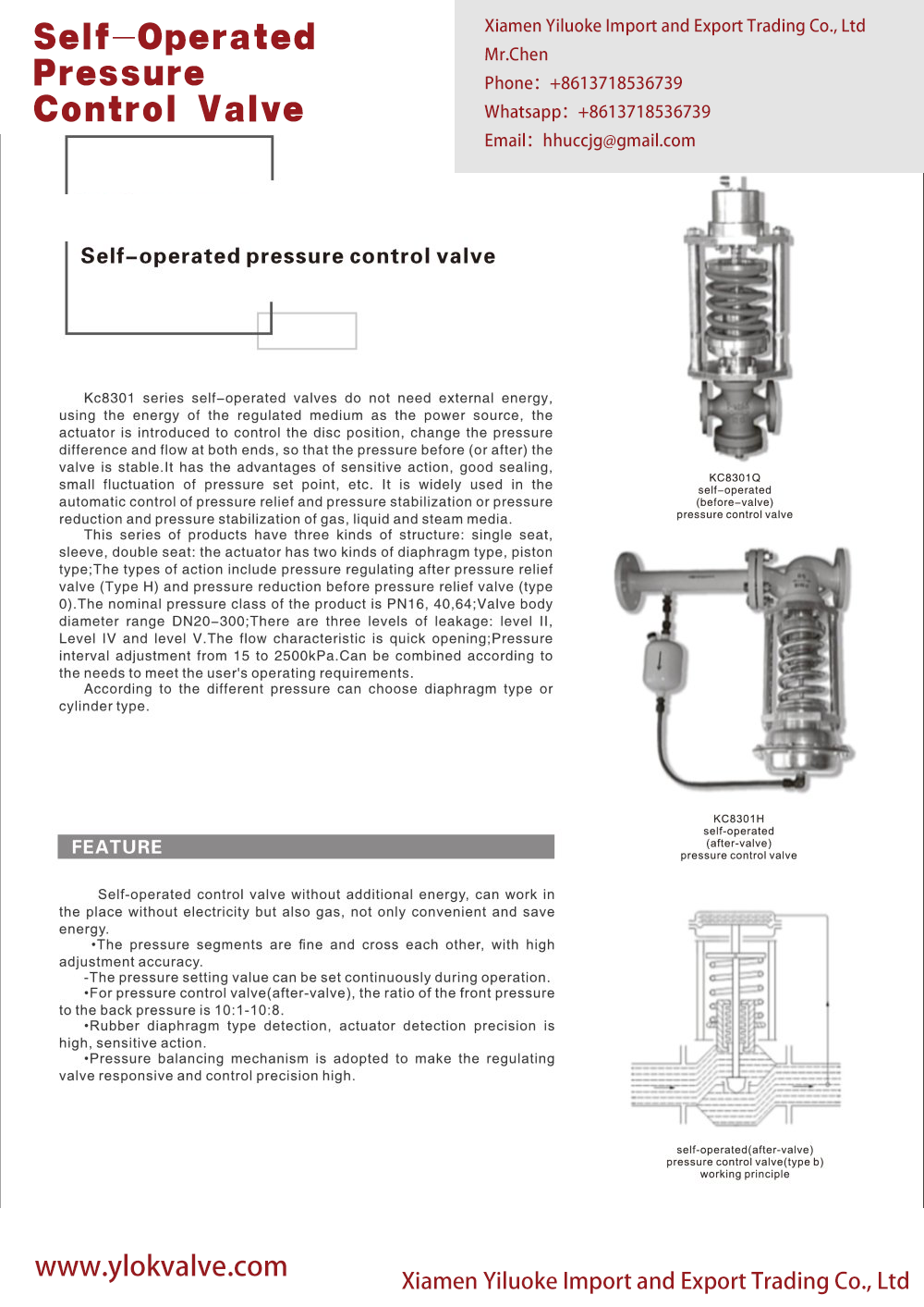 Self-Operated Control Valve