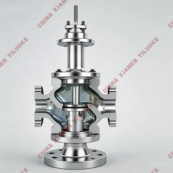 Structure of Pneumatic Actuated 3-Way Control Valve