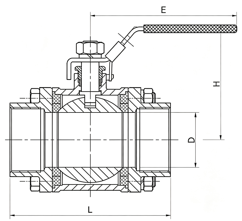 Dimensions of 3 Piece Ball Valve.webp