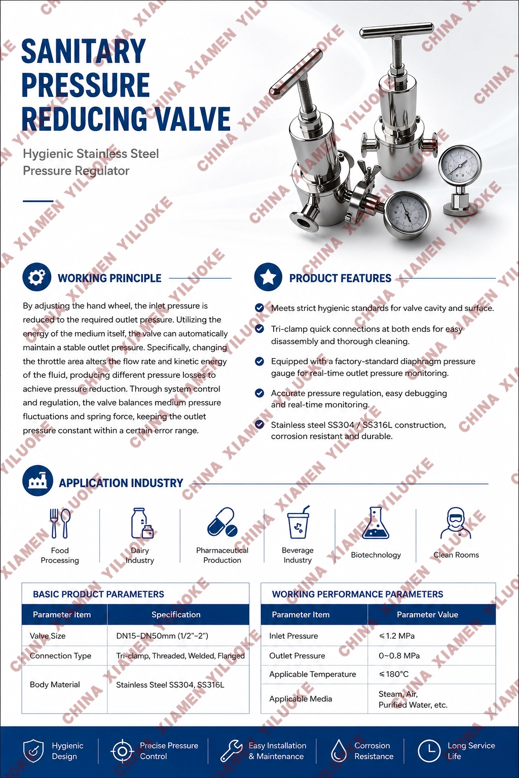 DataSheet of Sanitary Pressure Regulator