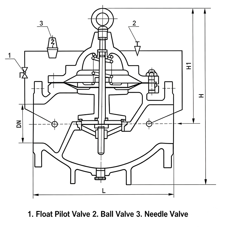 Dimensions of Adjustable Pressure Reducing Valve