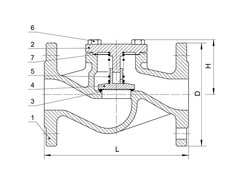 Dimensions of Lift Check Valve