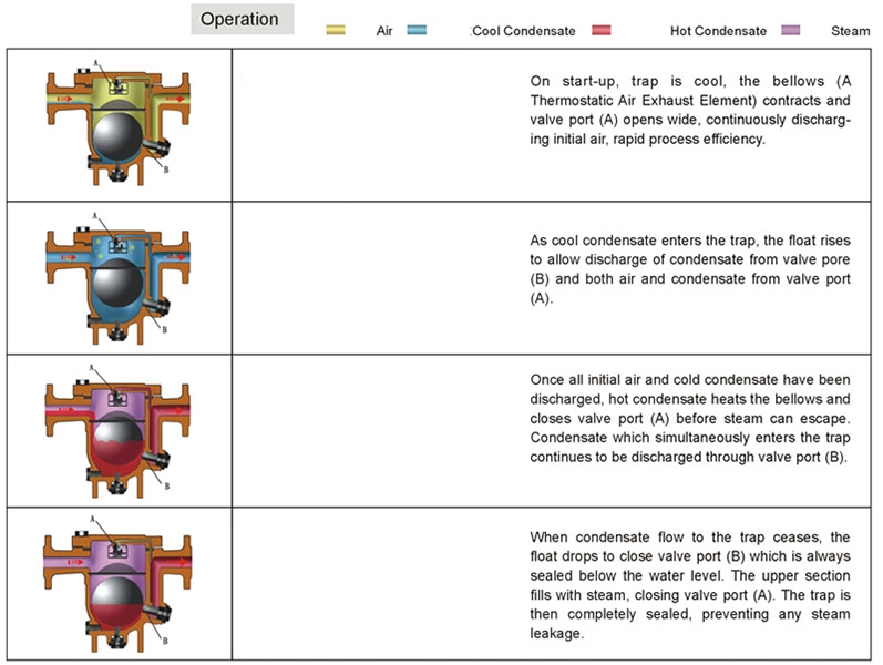 Working Principle of Free Float Steam Trap
