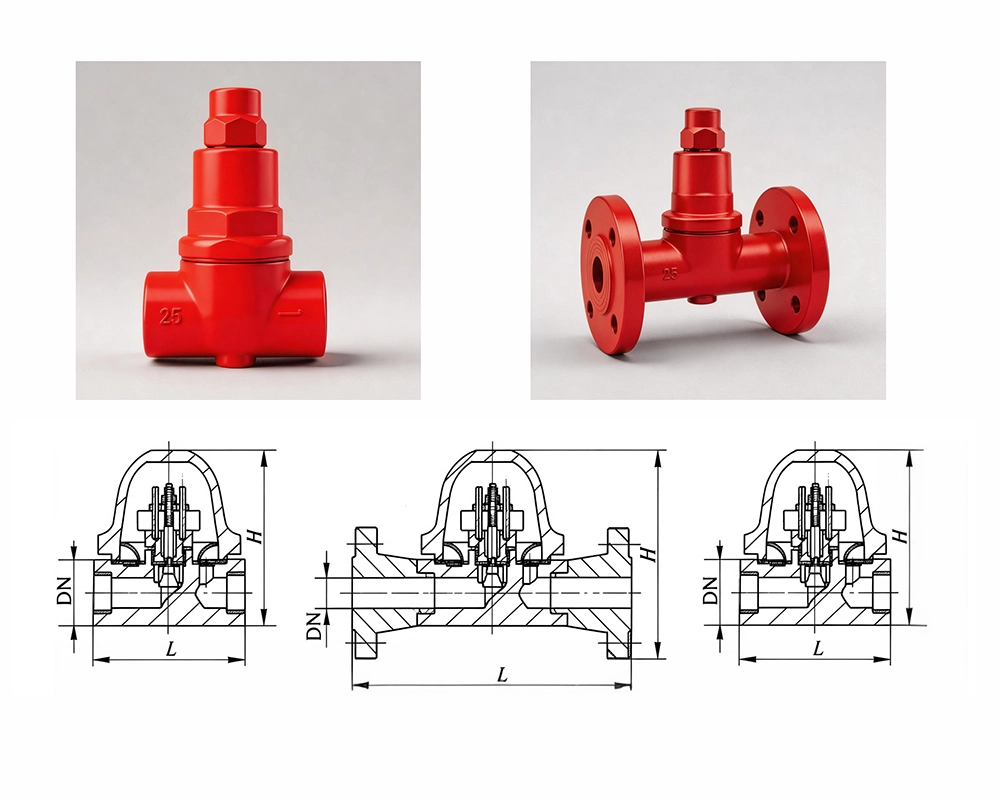 Dimensions of Bimetallic Steam Traps