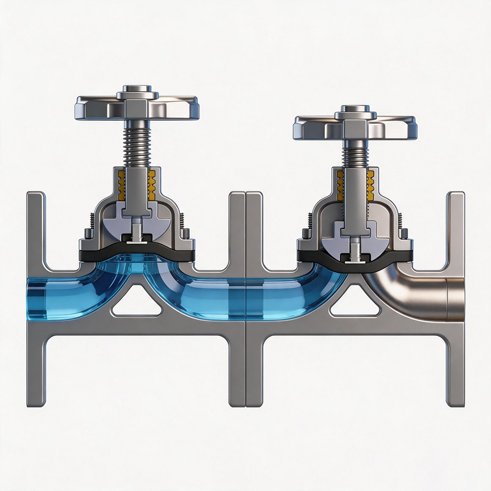 Structure of Weir Type Diaphragm Valve
