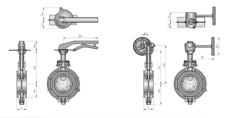 Dimension of Anti‑Condensation Butterfly Valve