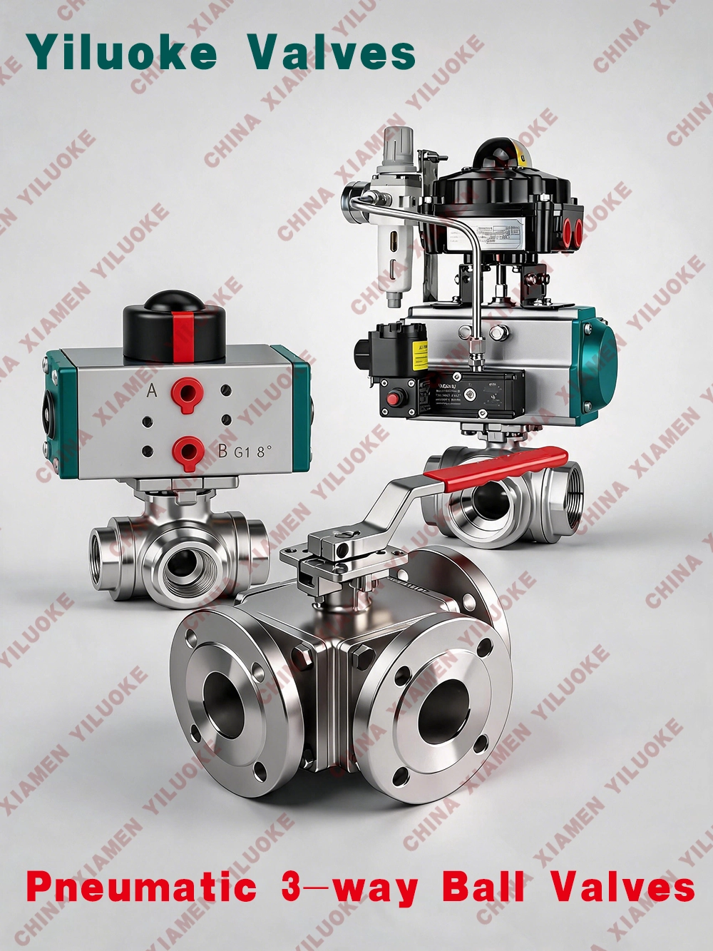 Pneumatic 3-way Ball Valves