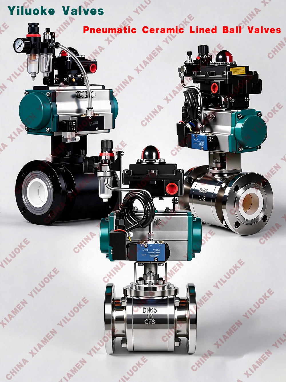 Pneumatic Actuated Ceramic Lined Ball Valves