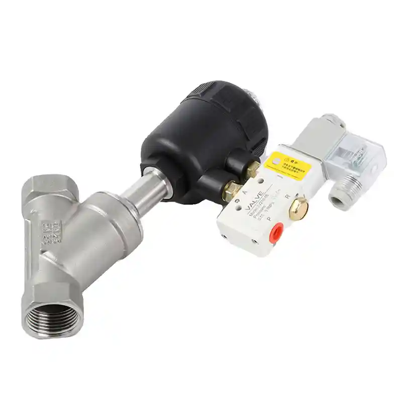 Pneumatic Angle Seat Valve with Solenoid Valve