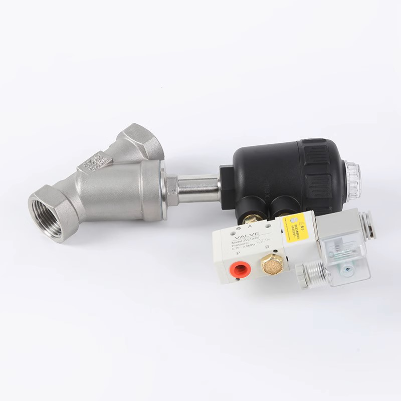 Pneumatic Angle Seat Valve with Solenoid Valves