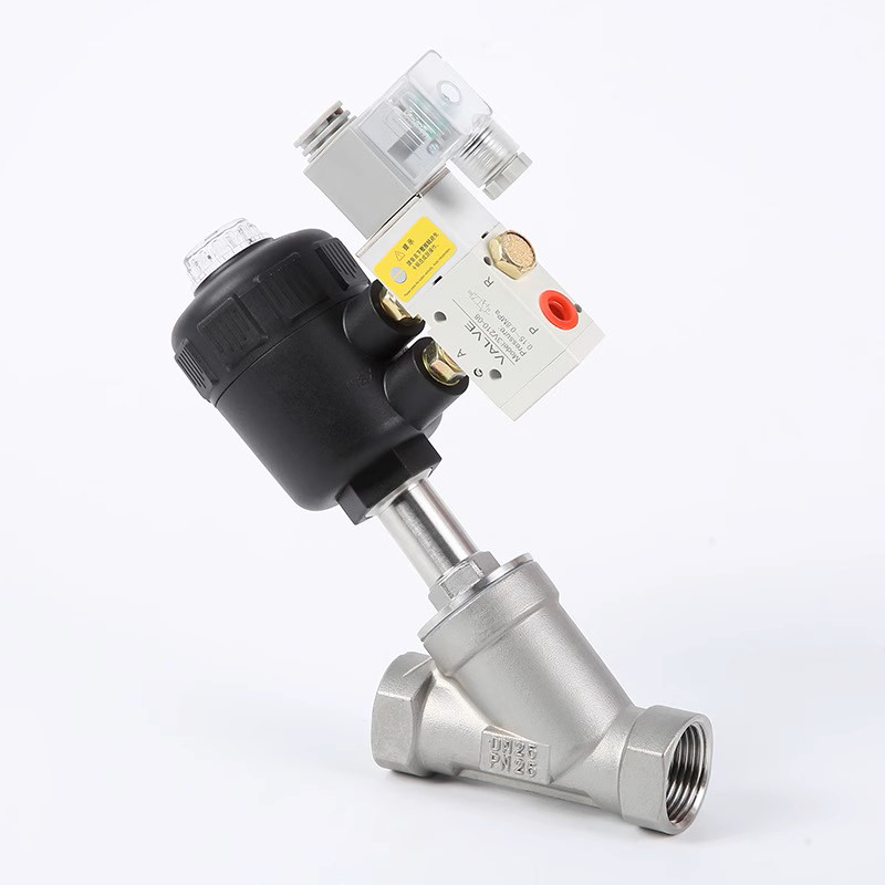 Pneumatic Angle Seat Valve with Solenoid Valves