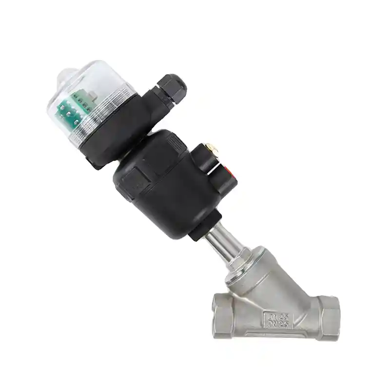 Pneumatic Angle Seat Valve with Signal Feedback