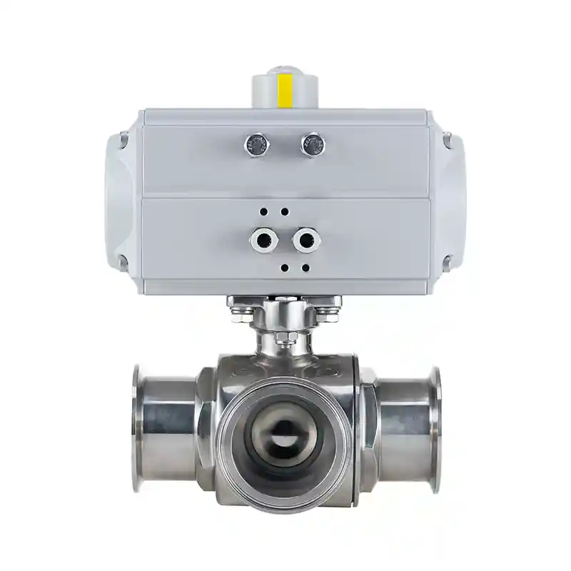 Sanitary Pneumatic 3-Way Ball Valves