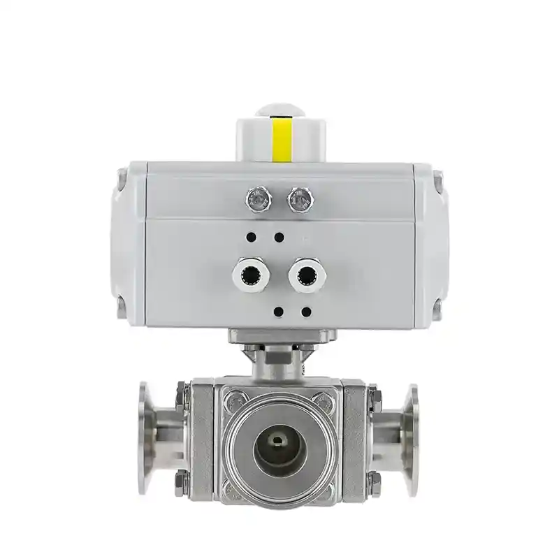 Sanitary Pneumatic 4-Way Ball Valves