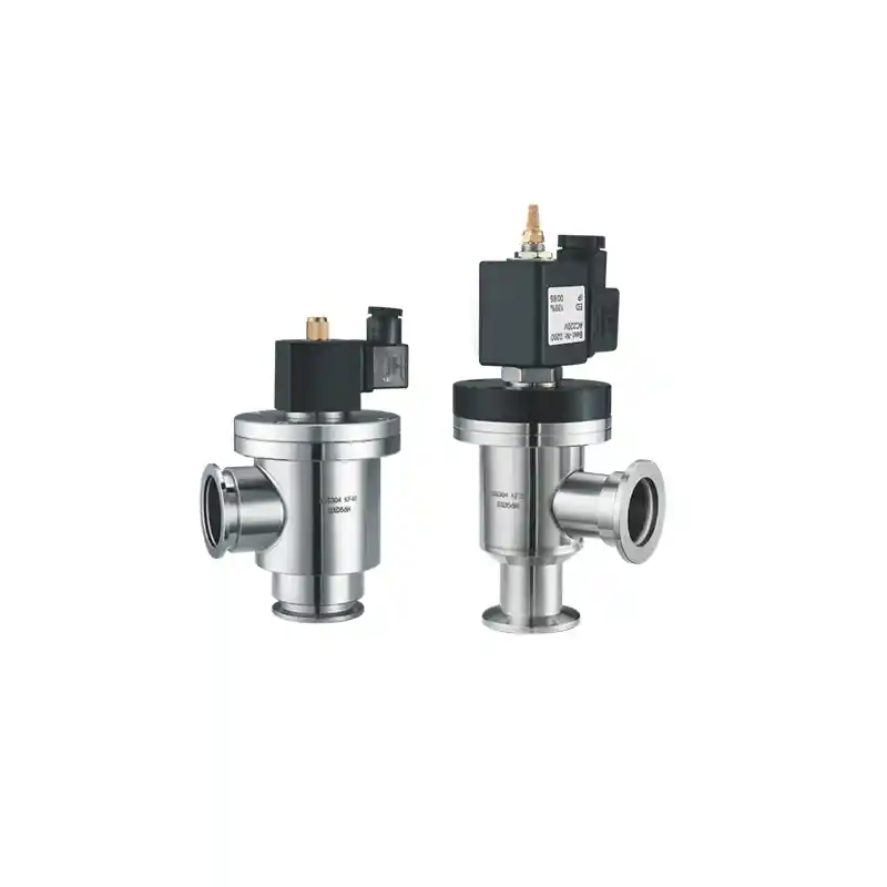 KF Electromagnetic High Vacuum Angle Valves