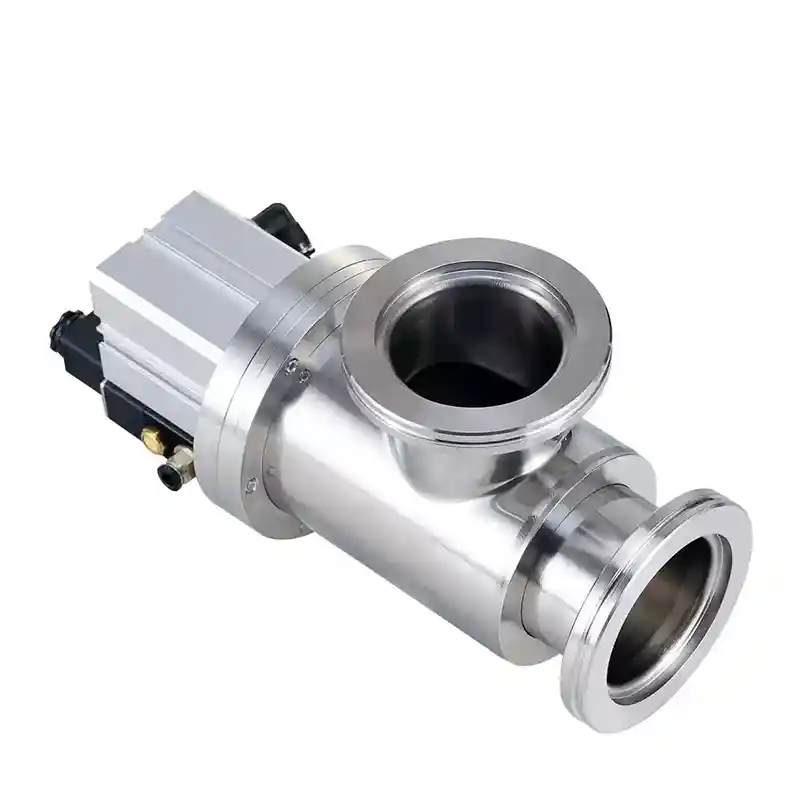 KF Flange Pneumatic High Vacuum Angle Valves