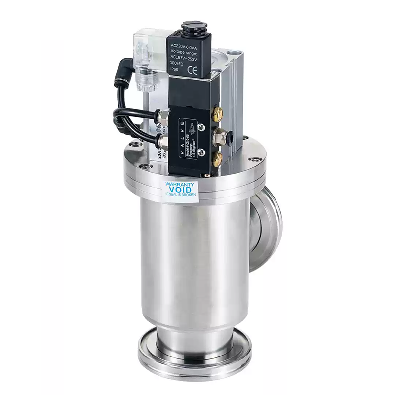 KF Flange Pneumatic High Vacuum Angle Valves