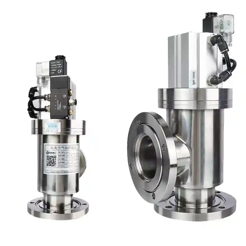 CF Flange Pneumatic High Vacuum Angle Valves