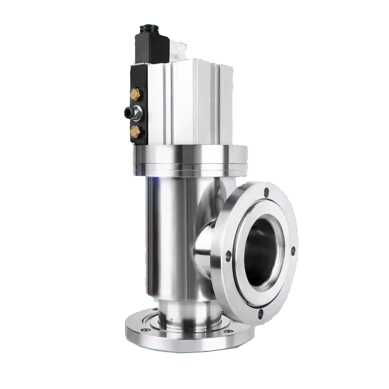 CF Flange Pneumatic High Vacuum Angle Valves