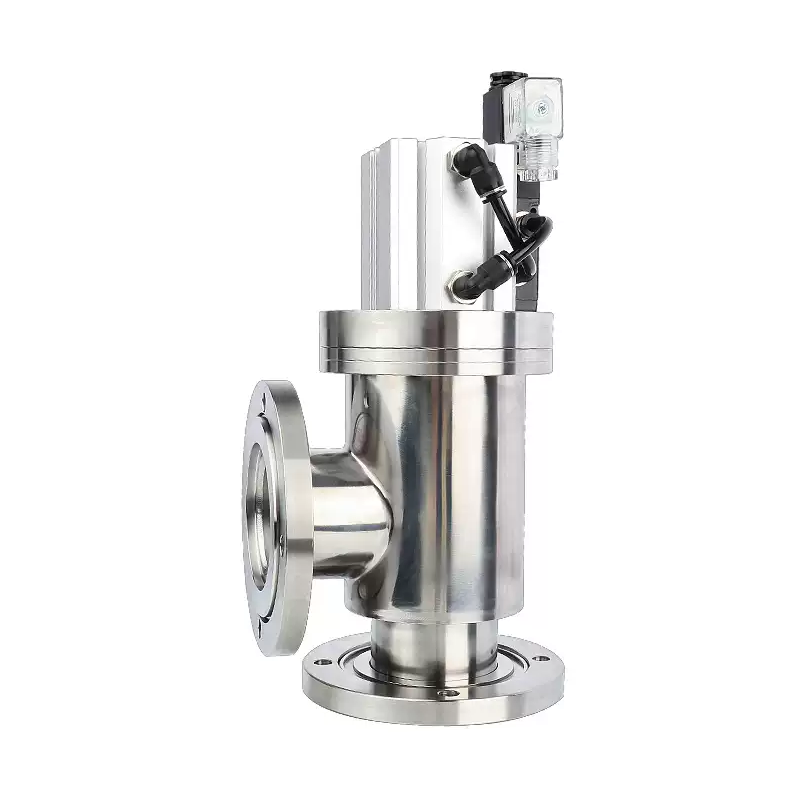 CF Flange Pneumatic High Vacuum Angle Valves