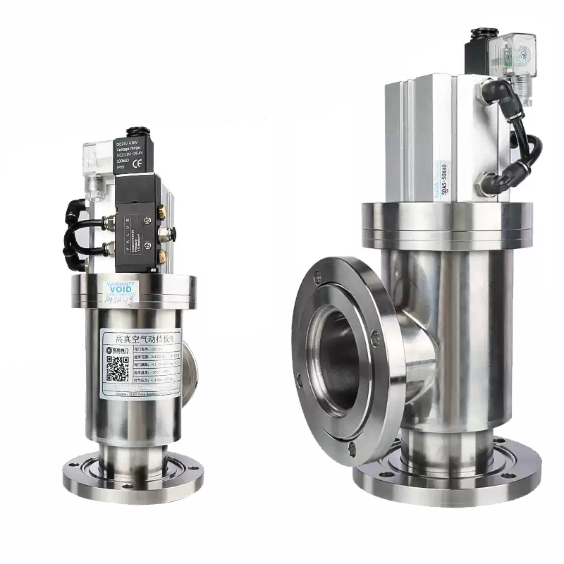 CF Flange Pneumatic High Vacuum Angle Valves