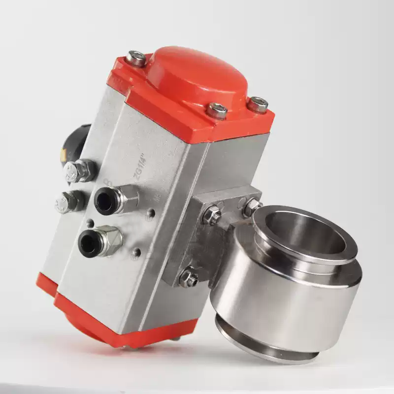 KF Flange Pneumatic High Vacuum Butterfly Valves
