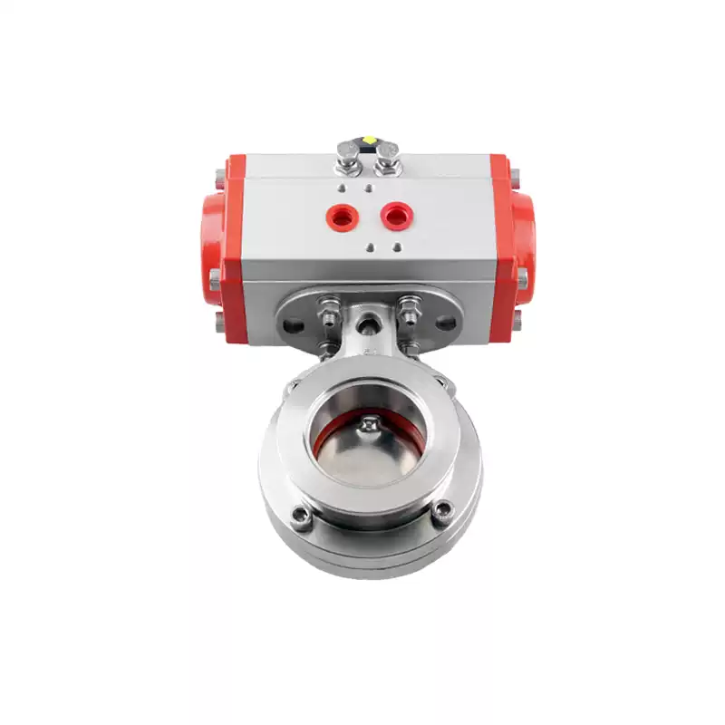 KF Flange Pneumatic High Vacuum Butterfly Valves