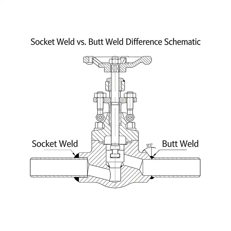 Valve End Connections：Socket Weld VS Butt Weld