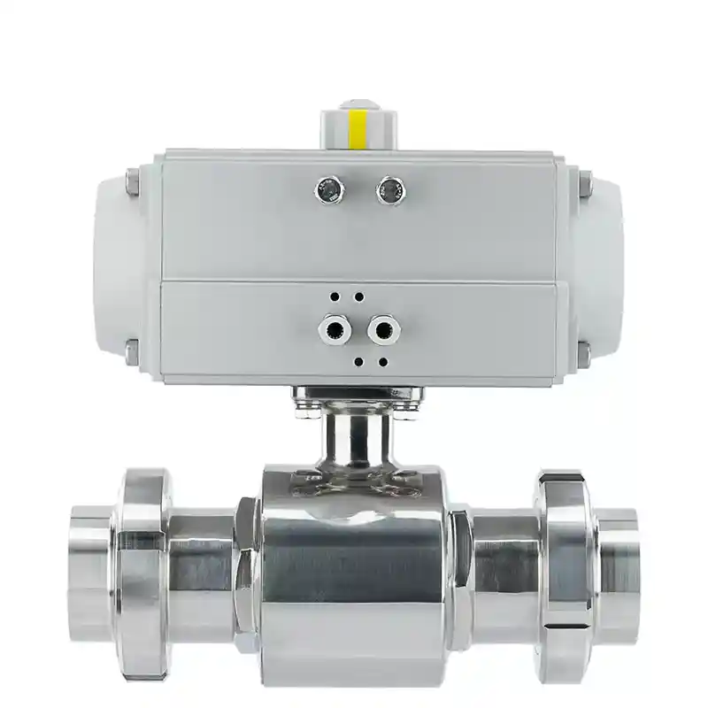 Pneumatic Sanitary Ball Valves with Weld Ends