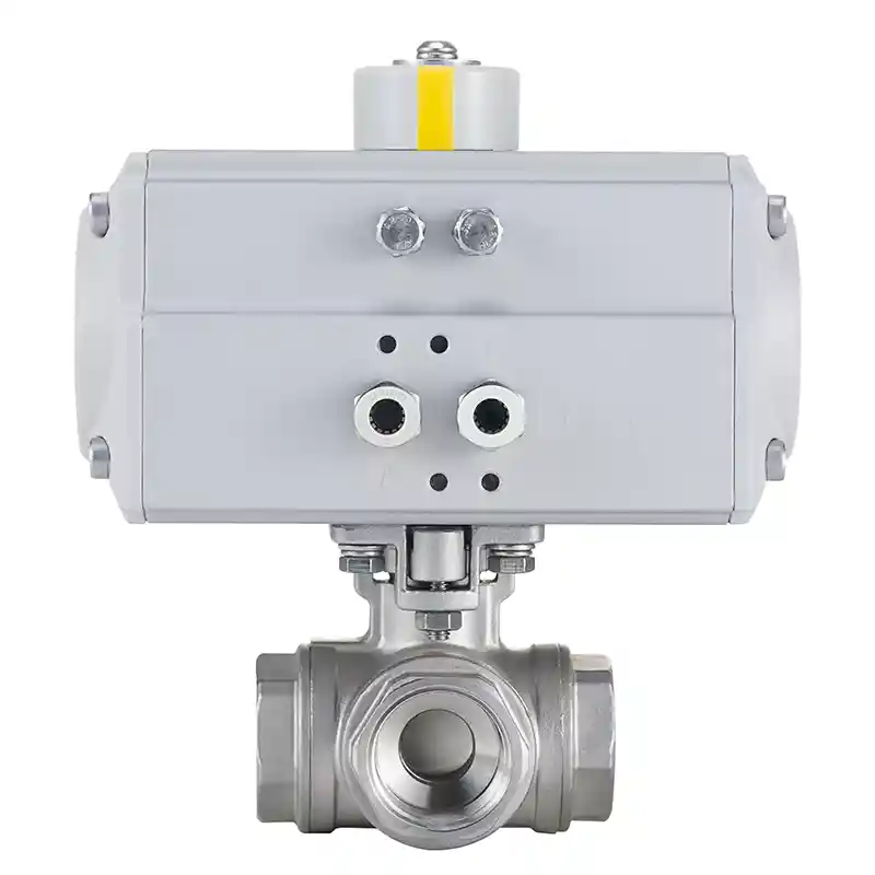 Pneumatic 4-Way Ball Valves