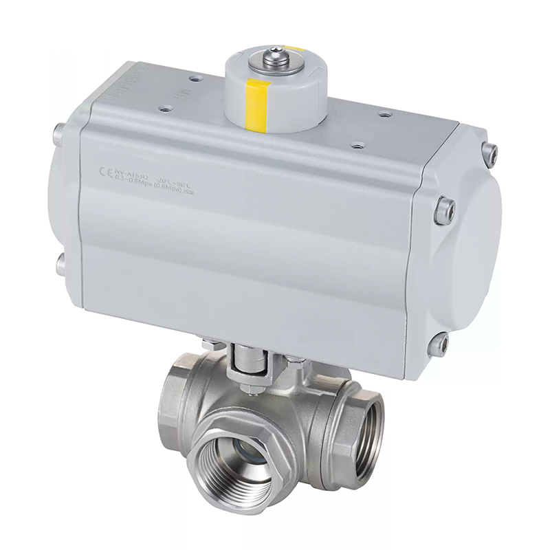 Pneumatic 4-Way Ball Valve