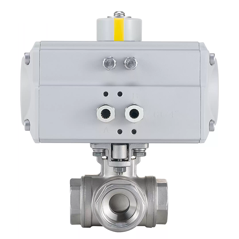 Pneumatic 4-Way Ball Valve