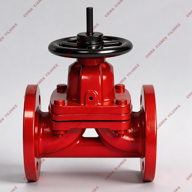 Rubber Lined Diaphragm Valve with Flange Ends