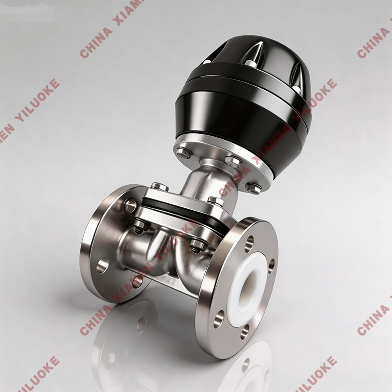 Pneumatic Actuated PTFE Fluorine Lined Diaphragm Valve