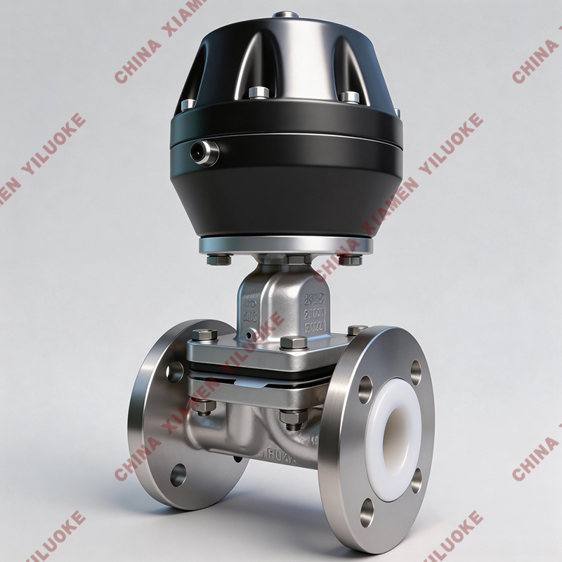 Pneumatic Actuated PTFE Fluorine Lined Diaphragm Valve